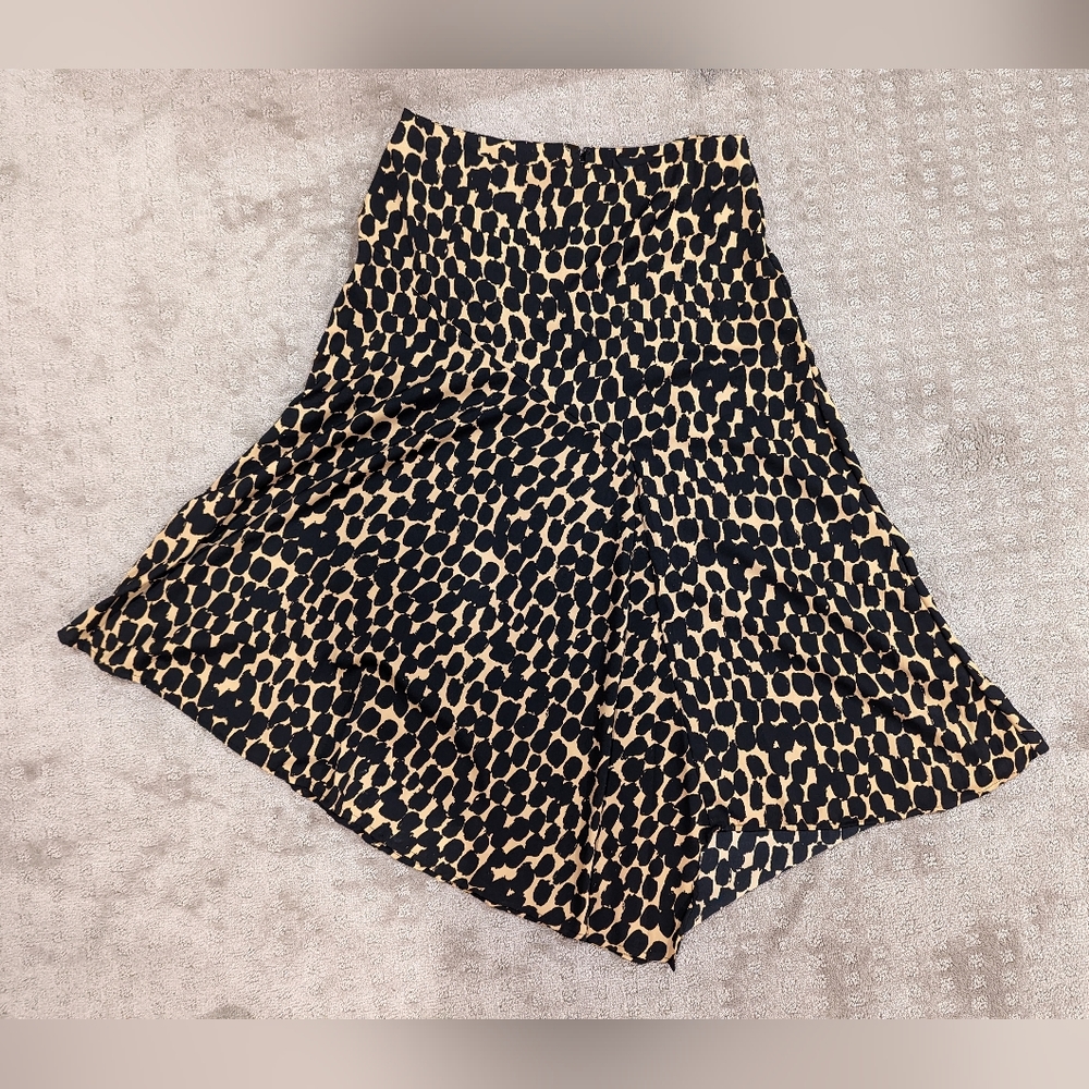 Who What Wear Midi Skirt Size 12 Leopard Print Asymmetric Hem